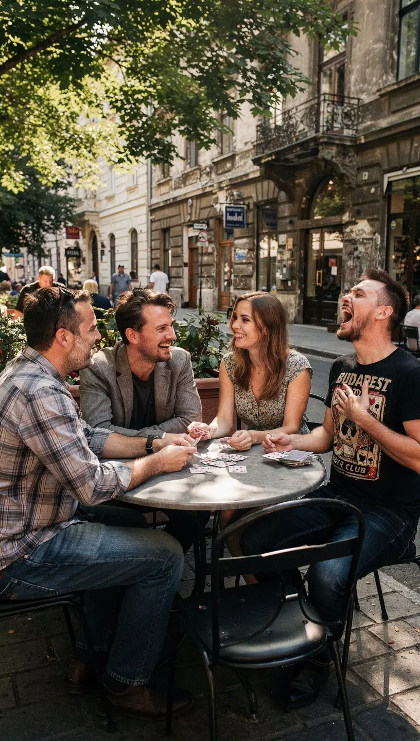 Két játékos izgatottan játszik egy no limit holdem tornán, figyelmesen követve a lapjaikat.