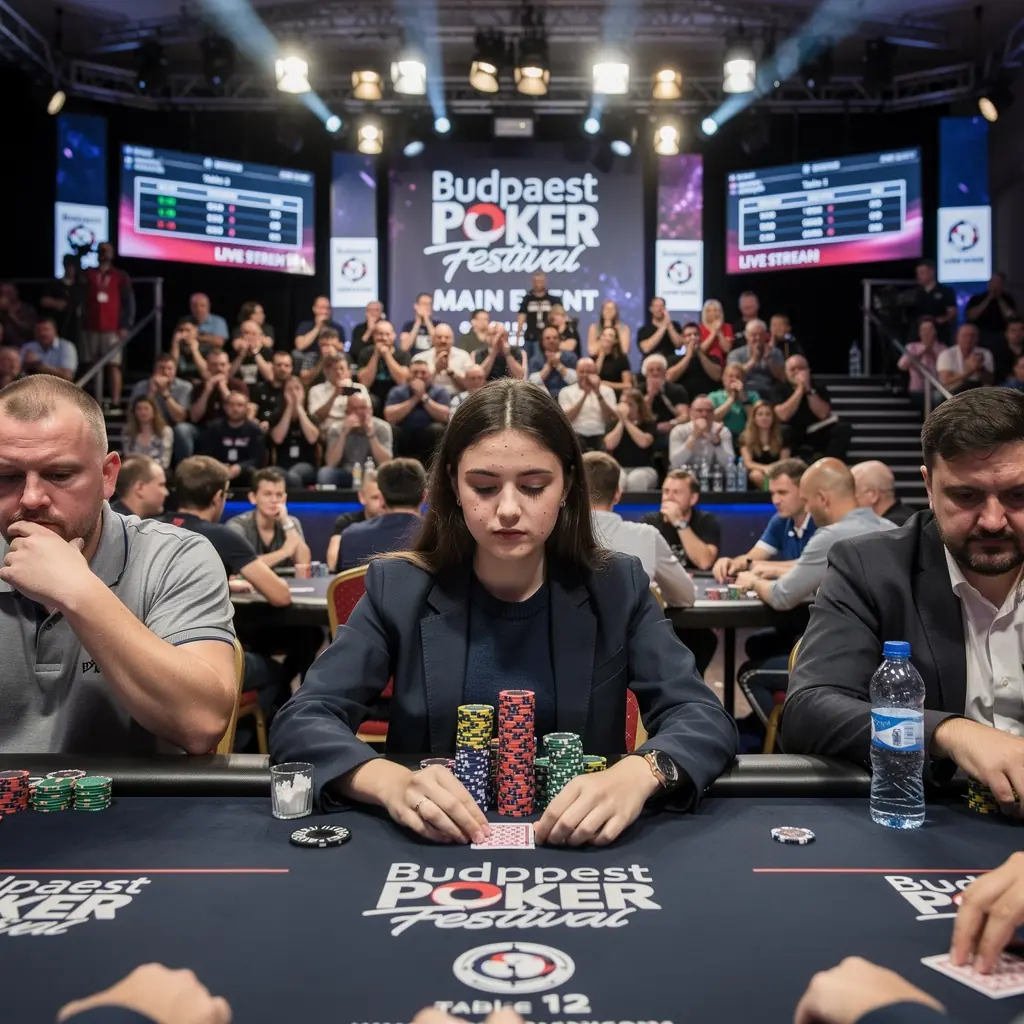 Pókerkártyák és zsetonok, amelyek a győzelemre várnak egy feszültséggel teli játék során.